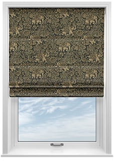 Indira, Charcoal - Twist&Fit Roman Blind